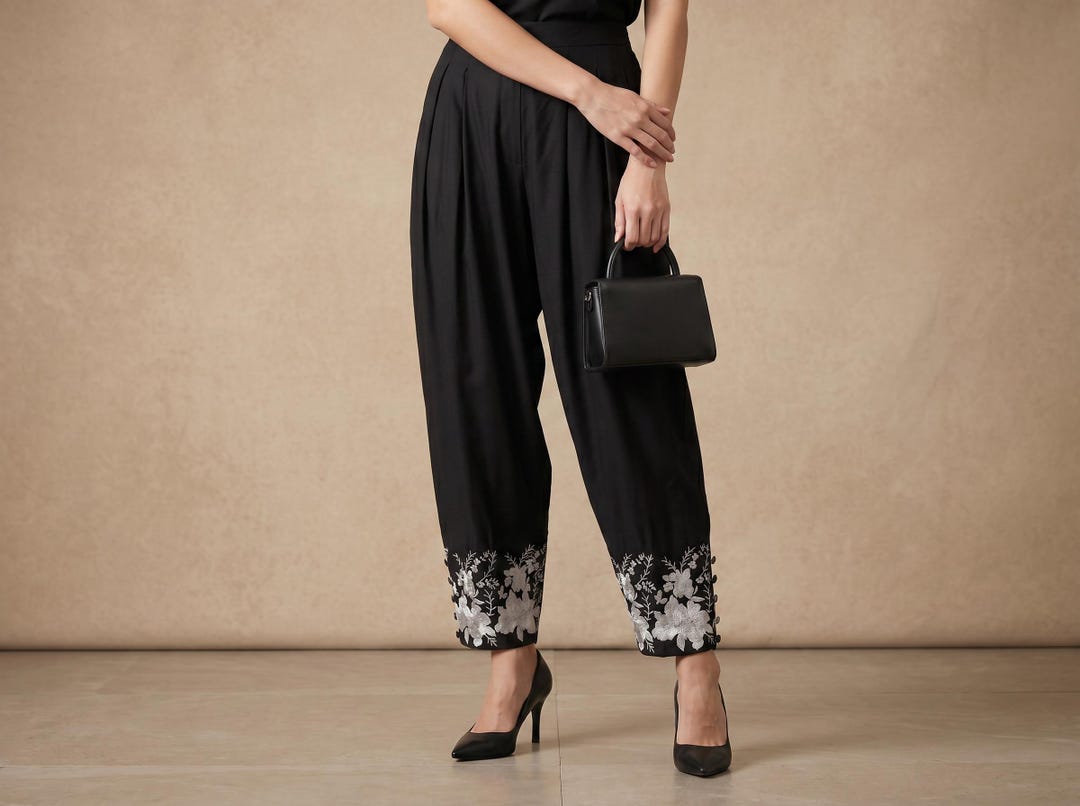 Pakistani Cotton Silk Shalwar for Women, Shalwars, Elasticated Pants ...