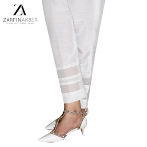 White & Black Pakistani/Indian Raw silk Cigarette Pant for Women, summer wear, Premium Quality, Ready made pants, Straight Pencil style