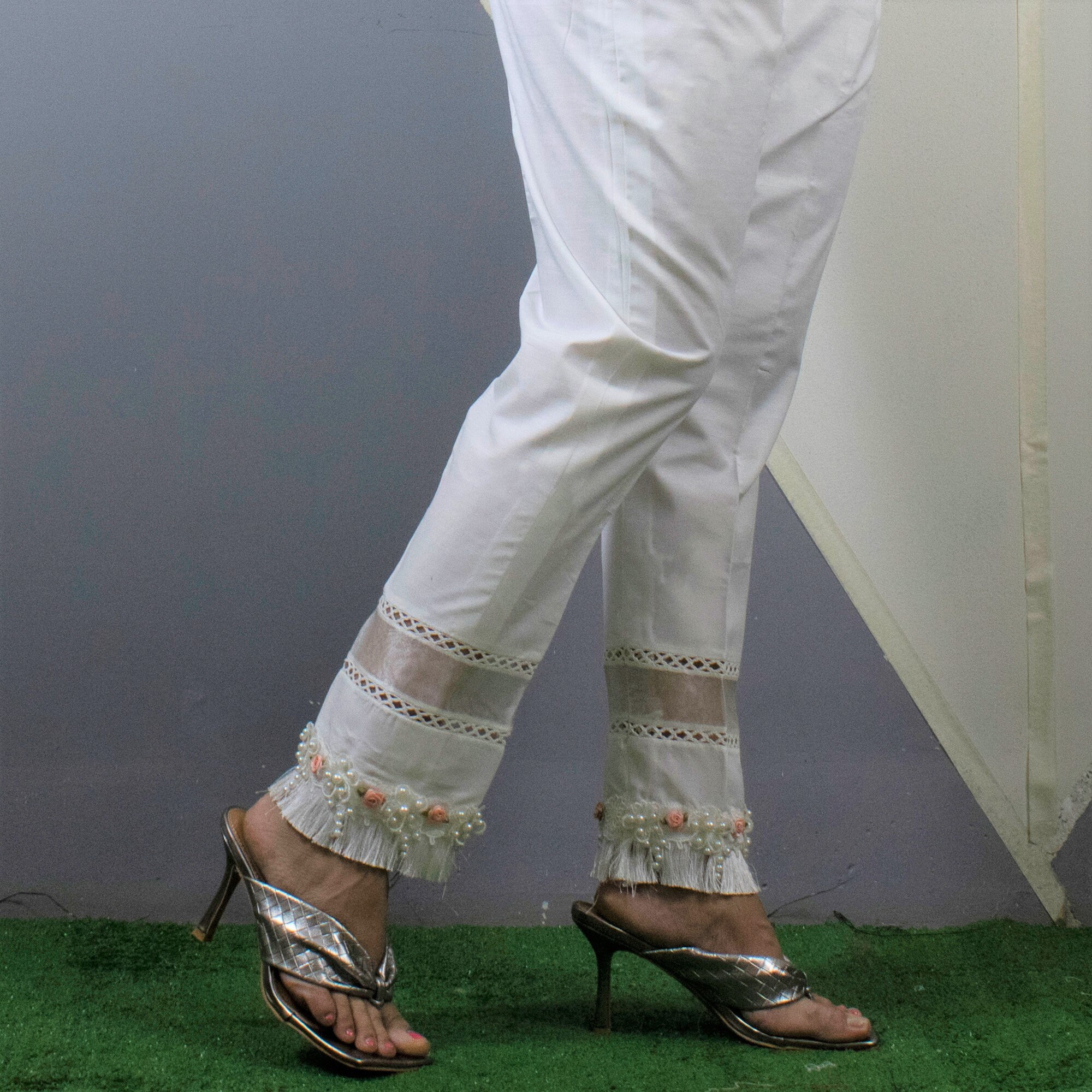 White Pakistani/indian Raw Silk Cigarette Pant for Women, Summer Wear,  Premium Quality, Ready Made Pants, Straight Pencil Style -  Canada