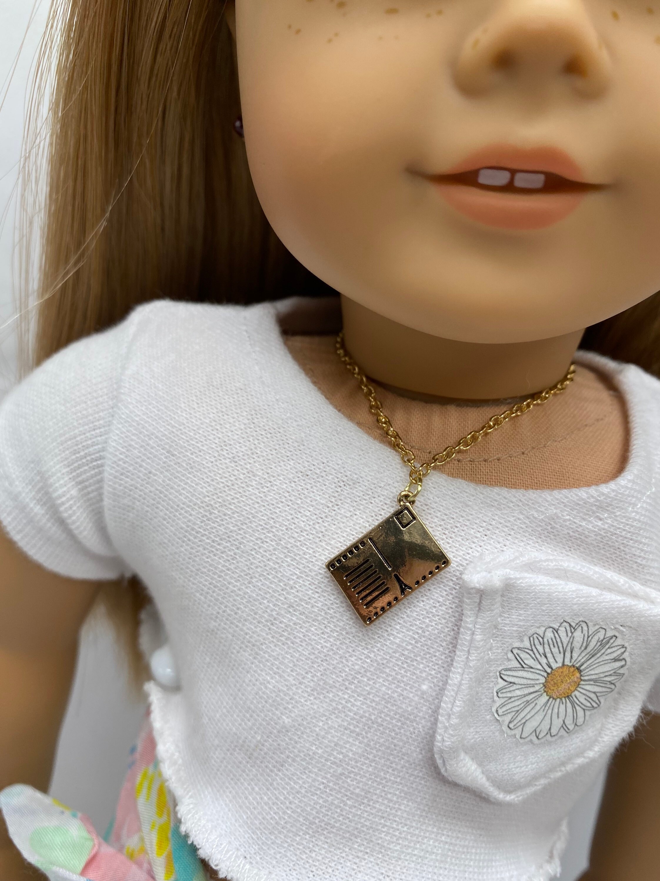 American Girl Doll Passport Necklace Etsy