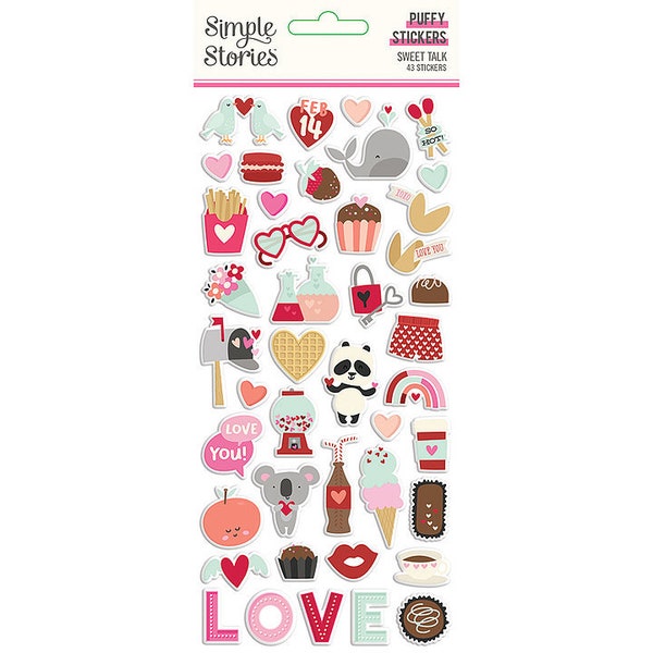 Simple Stories Sweet Talk Puffy Stickers