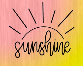 Sunshine SVG// snijbestand // SVG //PNG // Handgetekend
