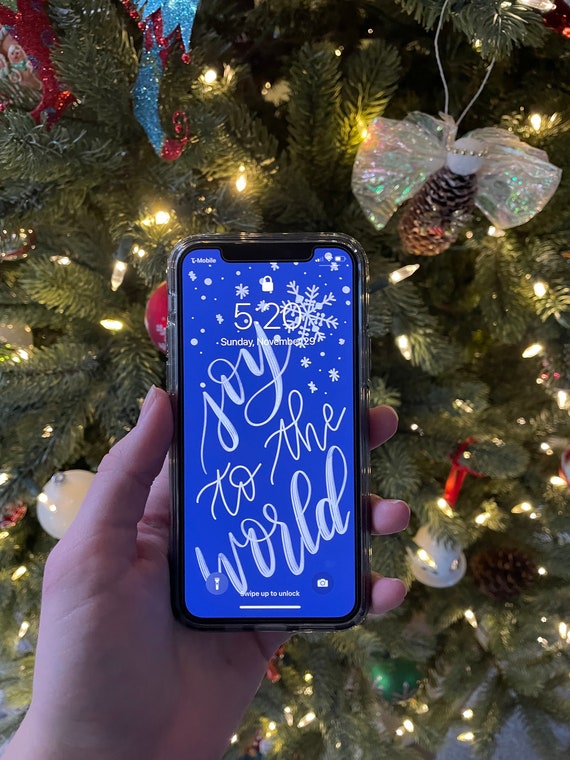 Joy to the World Christmas Iphone Wallpaper//iphone X/11/12 - Etsy Joy to the World Christmas Iphone Wallpaper//iphone X/11/12 - Etsy
