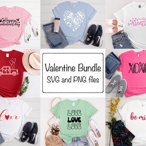 Valentines Day SVG Bundle - Valentine shirt SVG for Cricut and Silhouette - Love Bundle SVG - Digital Download