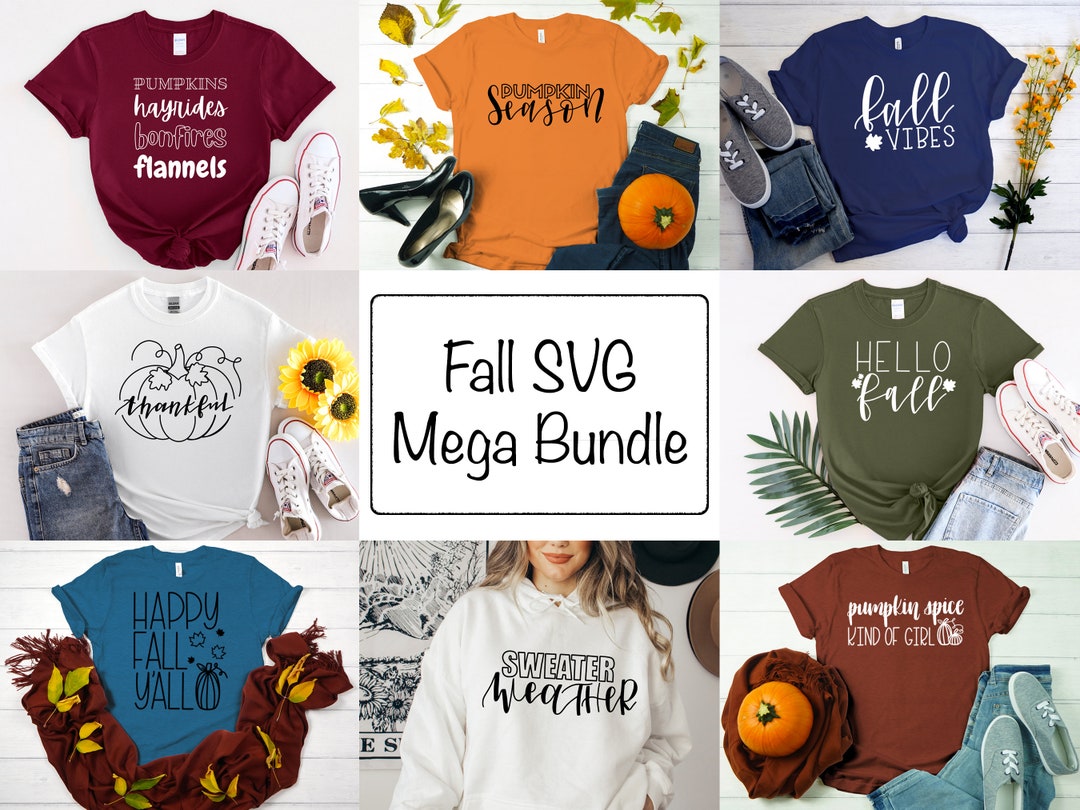 Fall SVG Bundle - Fall Tshirt SVG Bundle - Hand Drawn Fall Svg Png ...