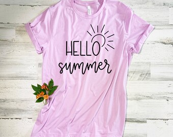 Hola Verano SVG//PNG//Verano svg//archivo de corte de verano//archivo de corte de silueta//archivo de corte de corte de cricut//verano//camisa de verano