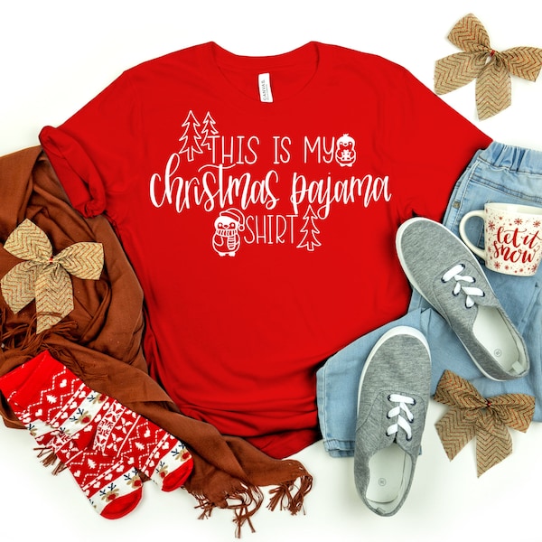 This is My Christmas Pajama Shirt SVG// cutting file // SVG //PNG // Hand Drawn
