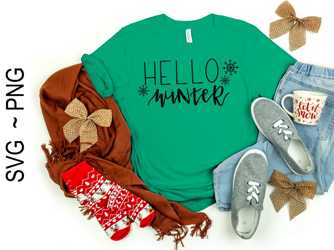 Hello Winter SVG File, PNG File, Svg File for Winter, Cut File for ...