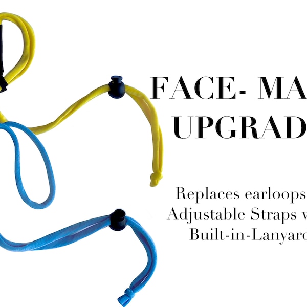 UPGRADE FEATURE; adjustable straps with built-in lanyard for ALL mask collections.  Add-On Item for each mask purchased. Mask not included.