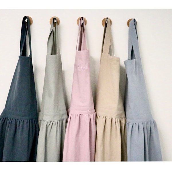 Personalized Japanese Pinafore Apron / Women's Apron / Kitchen Apron / Garden Apron/ Chef's Gift / Holiday, Housewarming, or Hostess Gift /