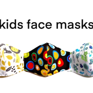 Kids Face Mask, Unisex Washable Reusable Children’s Face Mask (100% Cotton)