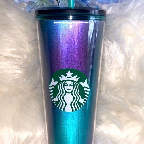 Starbucks New Limited Edition Ombre Blue Green Iridescent | Etsy