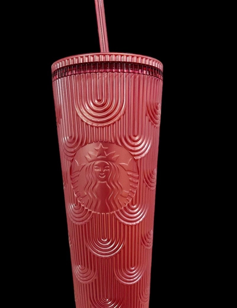 New Starbucks 2023 Spring White Pearl Mermaid Tail Cold Cup Tumbler 24oz 