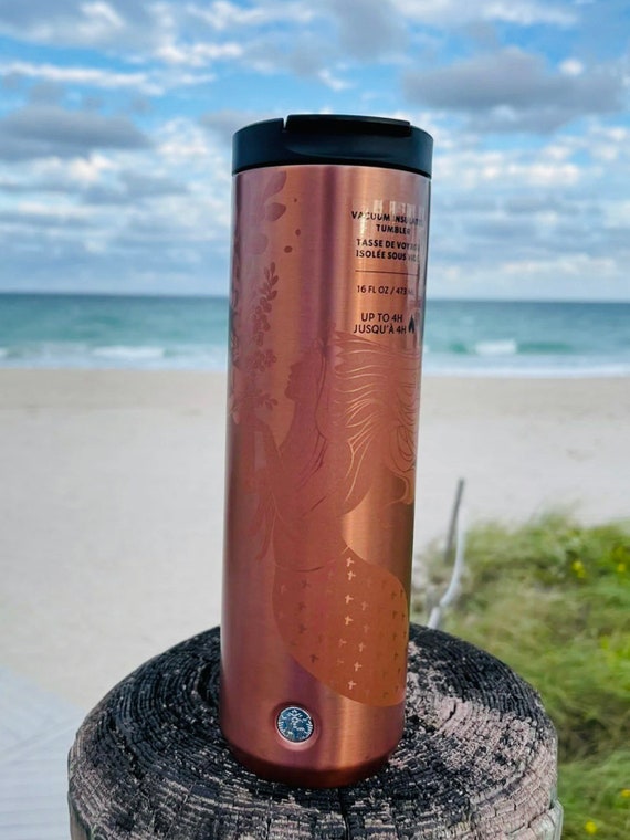 Starbucks Rose Gold Siren Mermaid Glitter Stainless Steel 