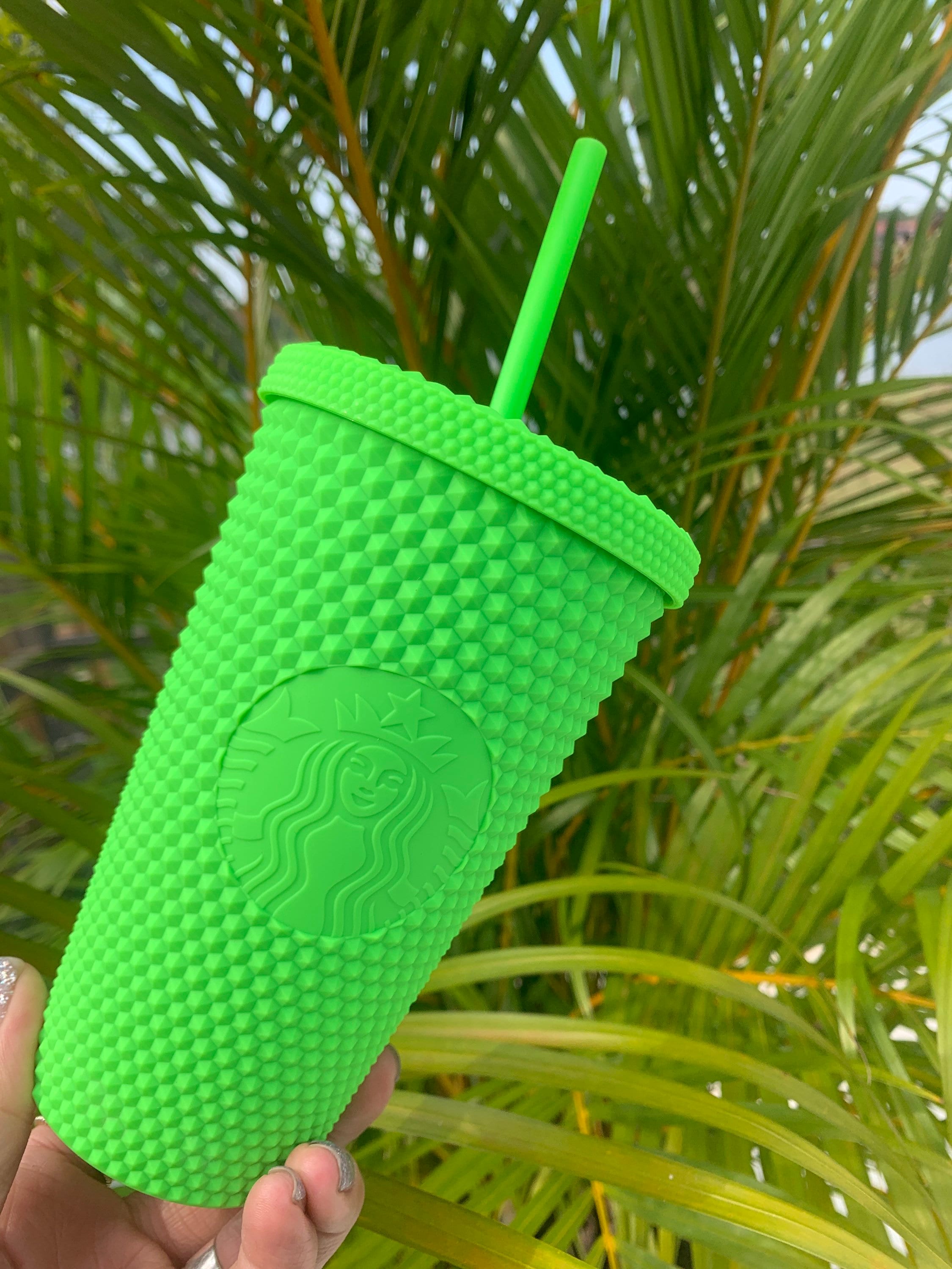 Starbucks New 2021 Neon Green Studded Tumbler Cold Cup Grande Etsy