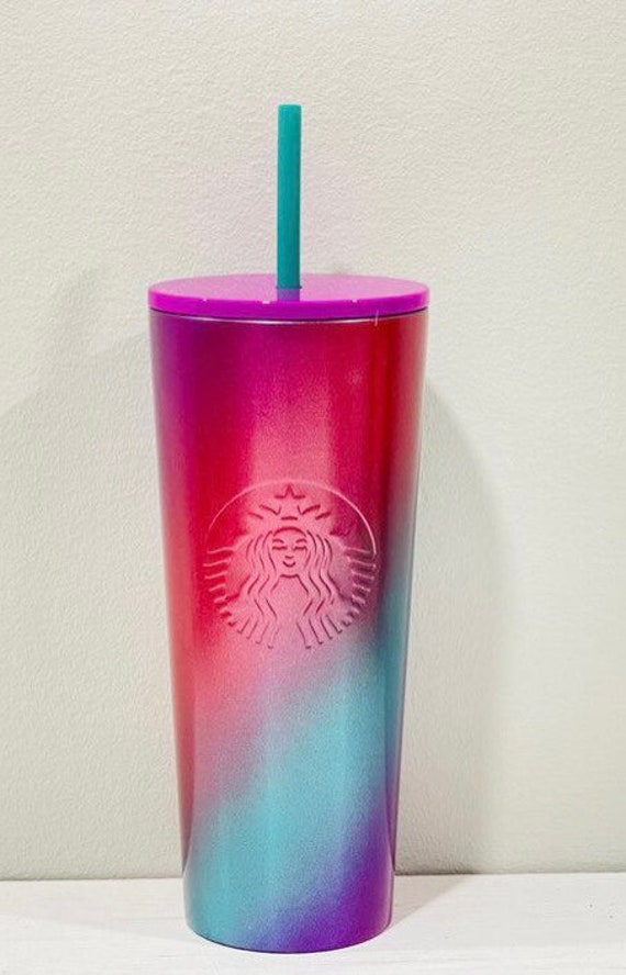 Starbucks New 2022 Pink Ombre Cotton Candy Glitter Stainless Etsy