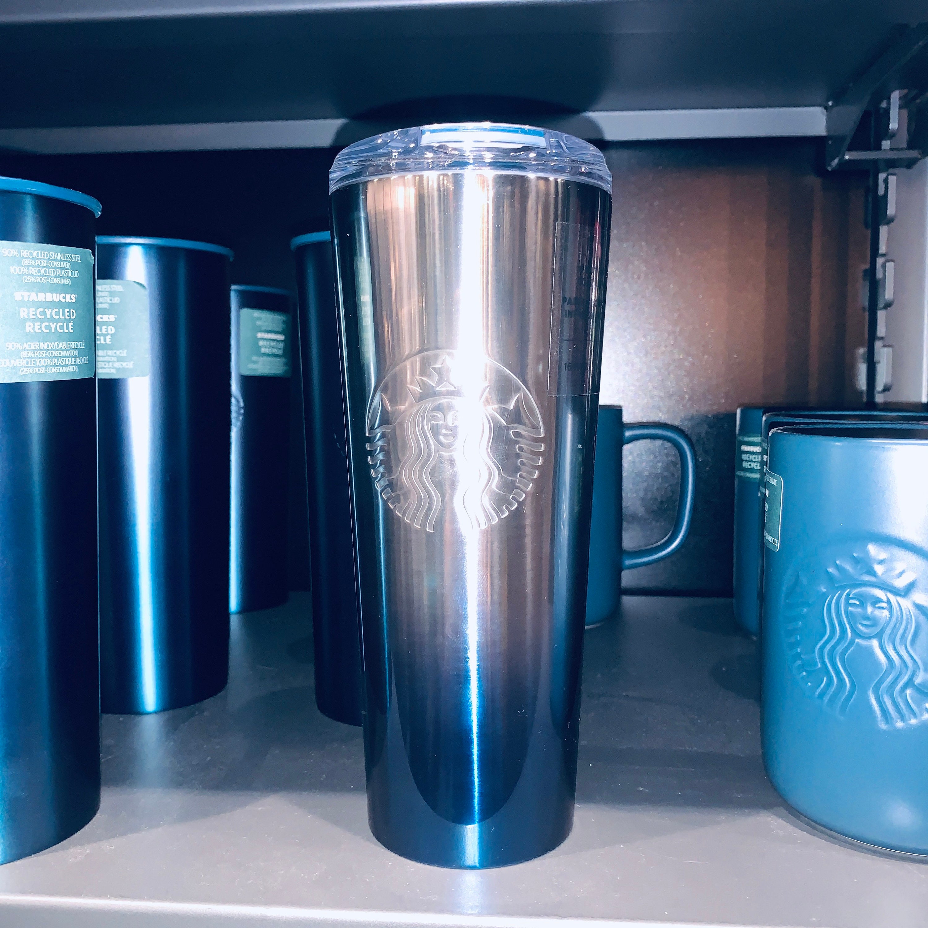 Starbucks Blue Stainless Steel Straw with Straw Stopper For sippy cup  Tumbler