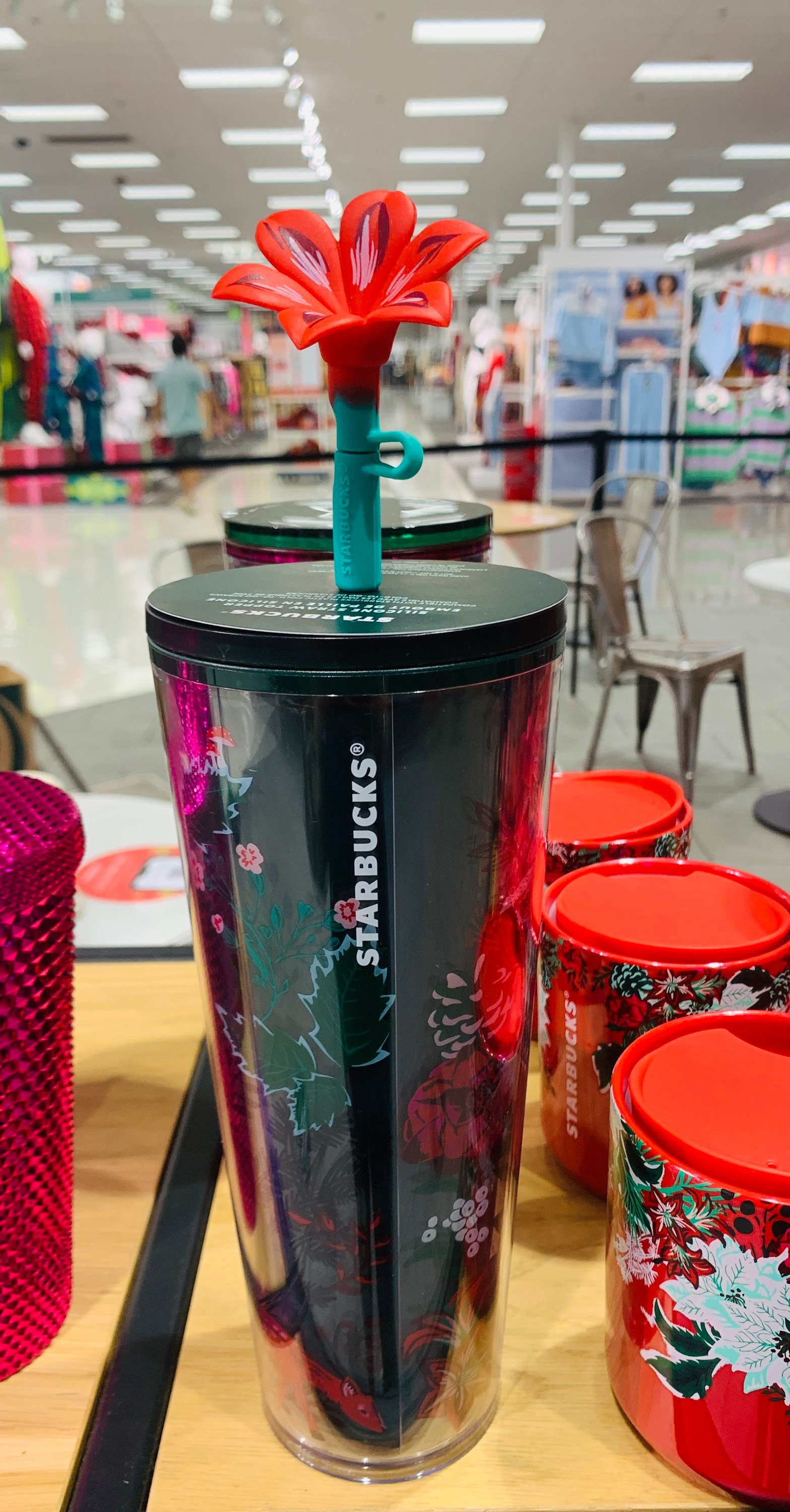 Starbucks Holiday Red Glitter Tumbler 16 Ounce