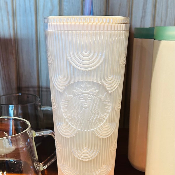 Starbucks White Pearl Tumbler 2023 Etsy