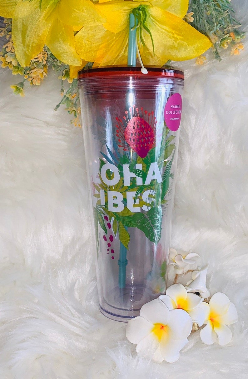 Starbucks Hawaii Exclusive Aloha Vibes Tropical Theme Tumbler Etsy