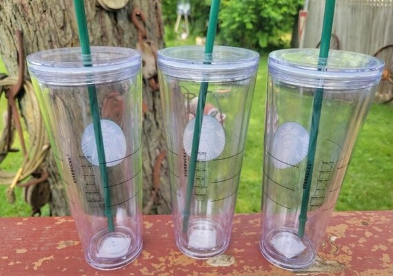 Venti Starbucks Cup Clear Cold Acrylic 24oz Tumbler Imported