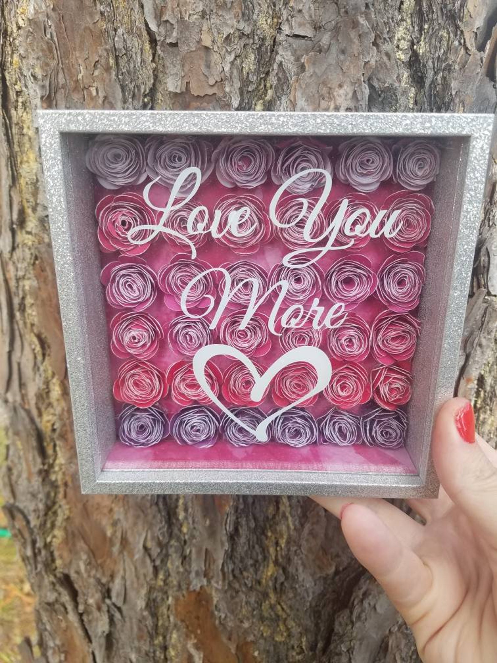 Love You More Shadow Box Valentine's Day Shadow Box Etsy