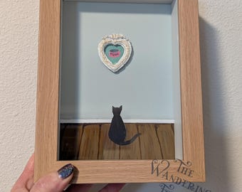 Caja de sombras de técnica mixta Cats & Frames