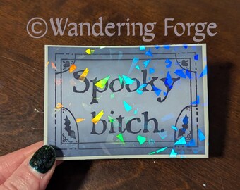 Pegatina de perra espeluznante