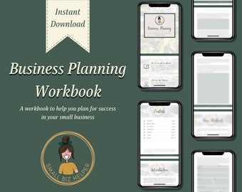 Libro de trabajo de planificación empresarial, Libro de trabajo de plan para el éxito, Recursos del libro de trabajo para pequeñas empresas, Recursos de descarga digital, Ayudante para pequeñas empresas