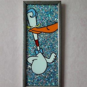 Le Quack Painting, Courage the Cowardly Dog Painting, Glitter Painting, Glass Painting, Acrylic Painting, Cute Gift Ideas, Cartoon Painting