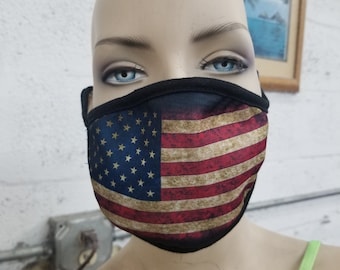 Cloth Face Mask - American Flag Reusable and Washable 3 PLYS