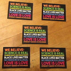 STICKER 3x4in- La diversité nous rend plus forts- Black Lives Matter, LGBTQ, Droits, Nous croyons, Nous savons, Gentillesse, Étiquette, Décalcomanie, BLM, 3 4 pouces