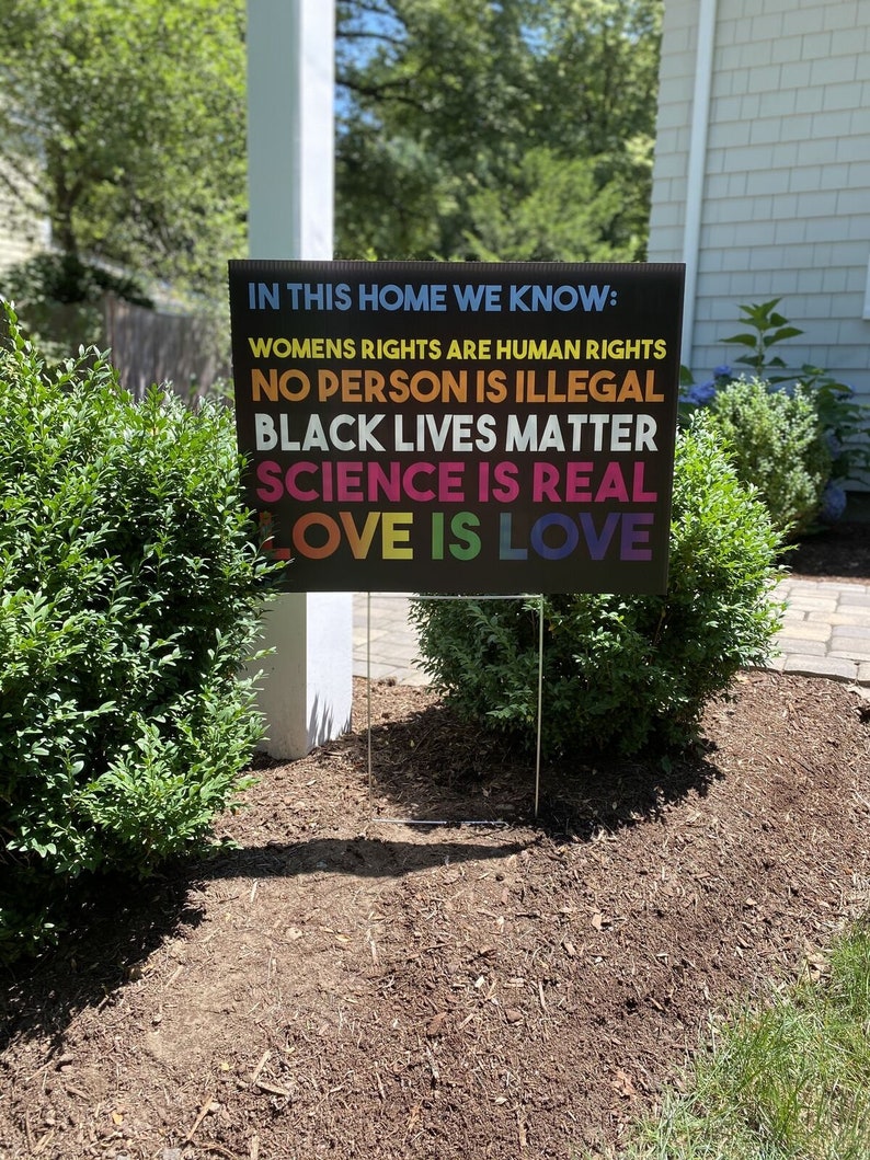 Love is Love YARD SIGN: Black Lives Matter LGBTQ Womens | Etsy