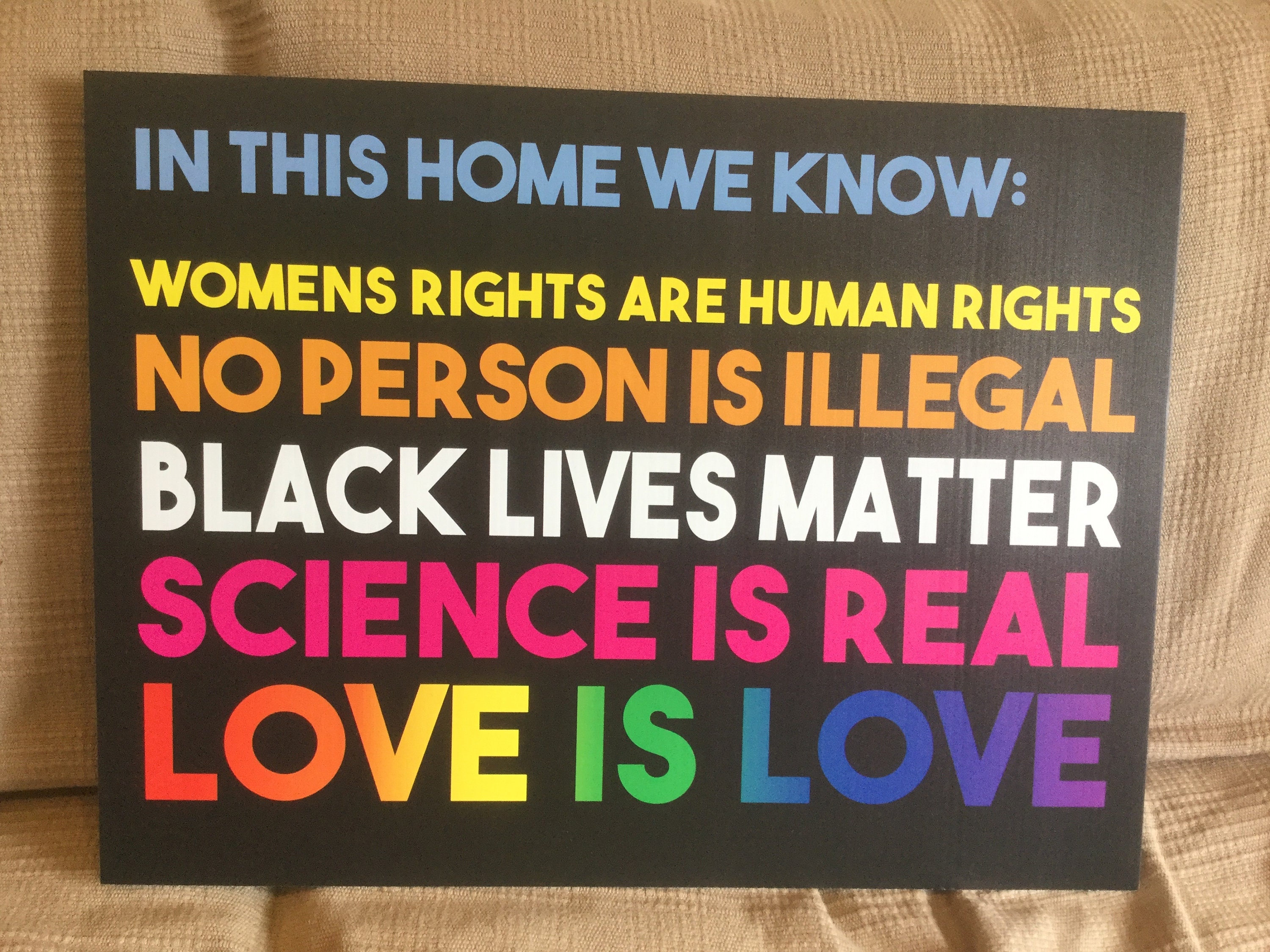 We Love Rights 5 PACK: Love is Love Yard SIGN- Black Lives Matter, LGBTQ, Women’s ...