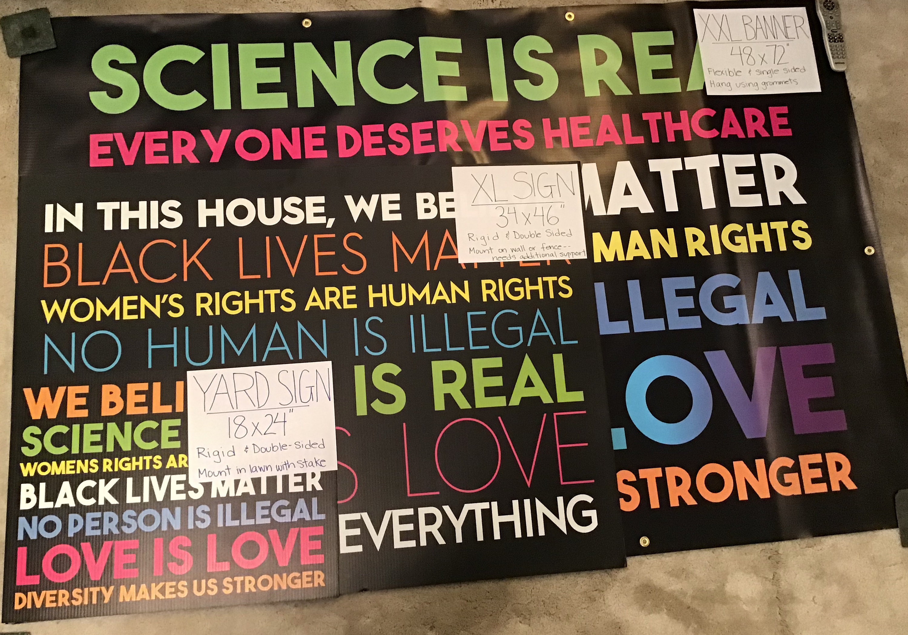 Pro Science Sign PRO-SCIENCE Yard SIGN: Vaccines Work, Climate Change is Happening ...