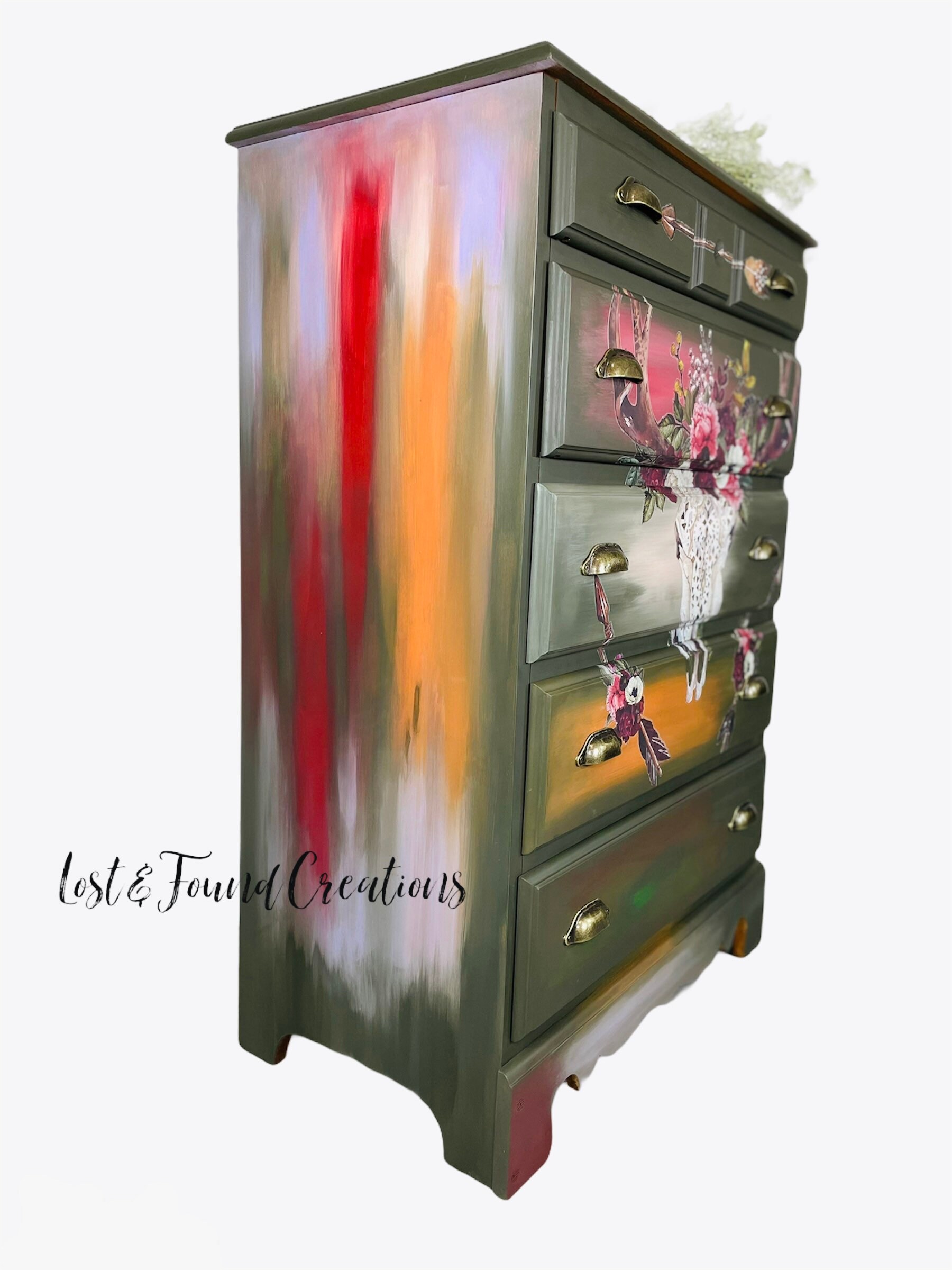 Bohemian dresser boho dresser western furniture bohemian Etsy