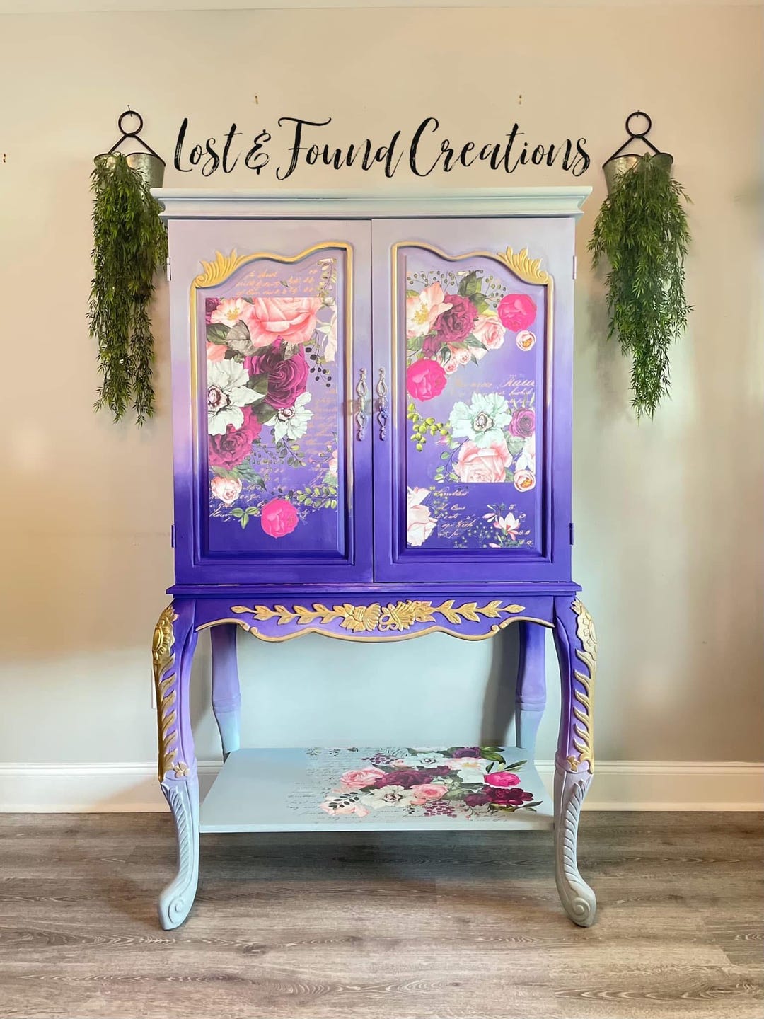 Whimsical Purple Armoire: Custom Furniture - Etsy