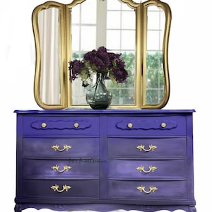ombre purple dresser DIY Painted Ombre Dresser - Easy Room Decor