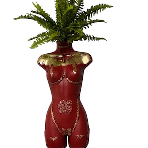 mannequin torso, female torso, wall art, hand painted torso, mannequin art, female mannequin
