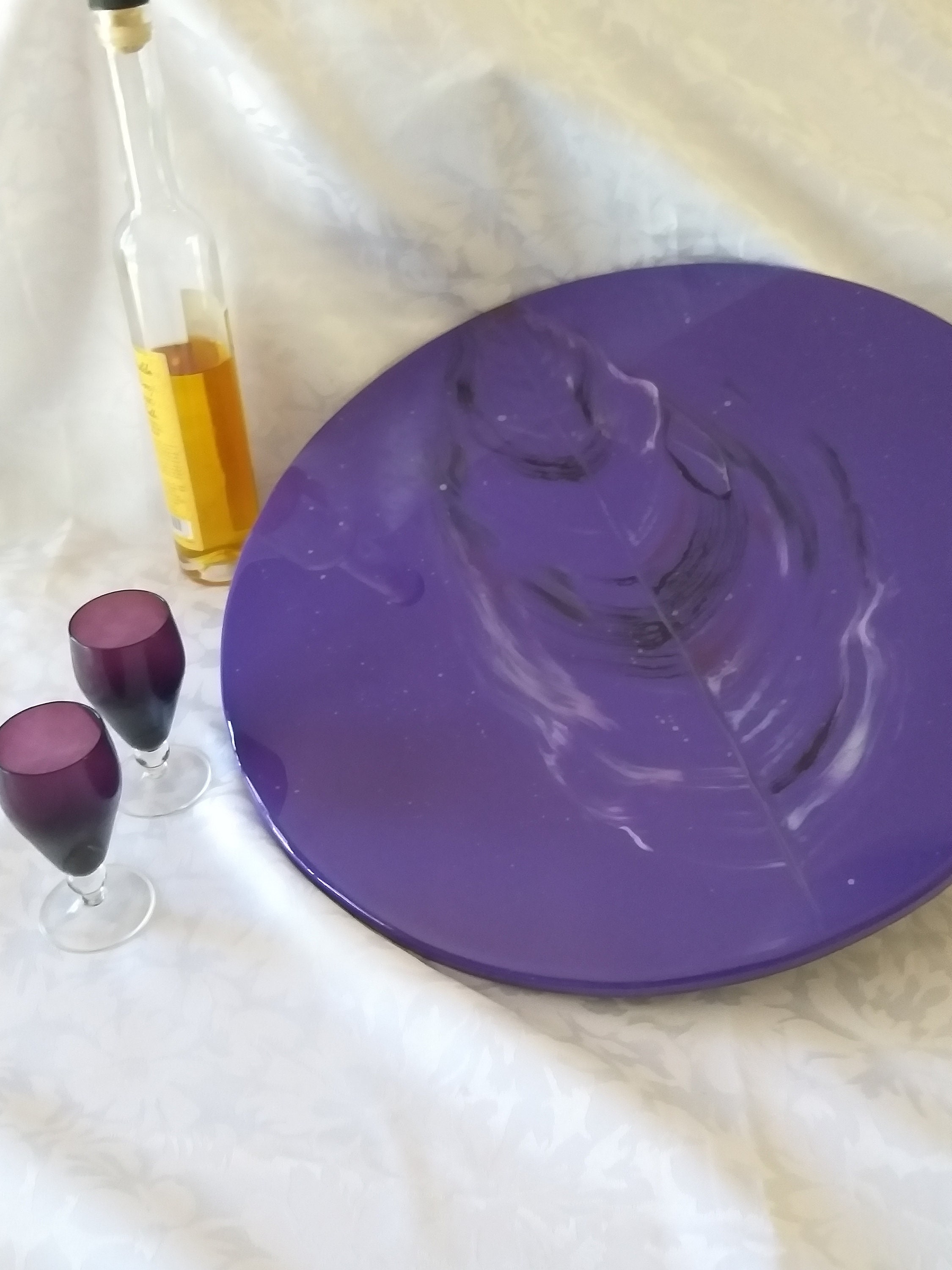 Decorative Timber Lazy Susan 45cm Acrylic Pour Resin Topped Etsy