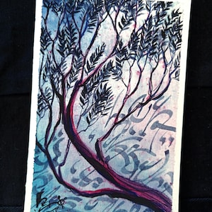 I love trees - encre originale 10x15cm