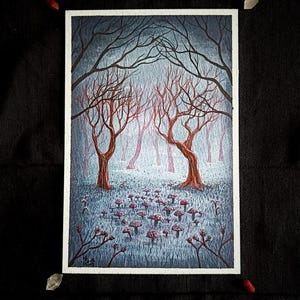 Réunion Nocturne - encre originale 10x15cm