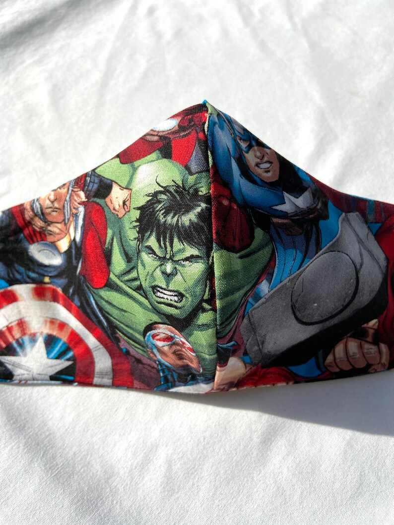 Masque de visage Marvel Avengers Adulte et Enfants | Etsy