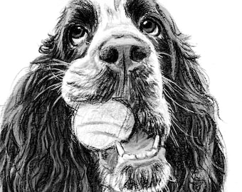 Custom Dog Sketch from Photo, Hand Drawn Dog Portrait, Simple Pet Sketch Portrait, Personalized Dog Drawing