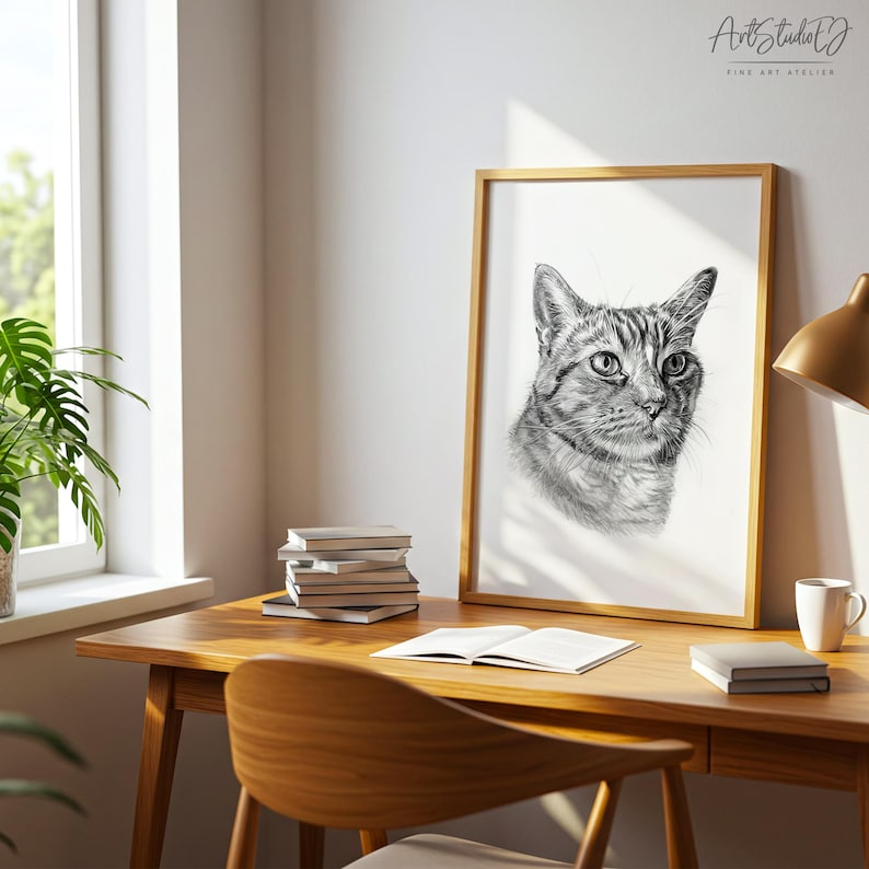 Custom Dog Drawing from Photo, Hand Drawn Dog Portrait, Personalized Pet Portrait, Dog Lover Gift Bild 10