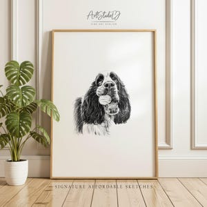 Custom Dog Sketch from Photo, German Shepherd Sketch Portrait, Simple Pet Portrait, Hand Drawn Dog Drawing image 3