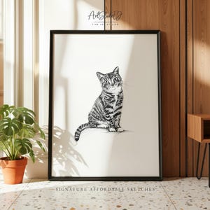 Custom Dog Sketch from Photo, German Shepherd Sketch Portrait, Simple Pet Portrait, Hand Drawn Dog Drawing image 5