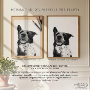 Custom Dog Drawing from Photo, Hand Drawn Dog Portrait, Personalized Pet Portrait, Dog Lover Gift Bild 17