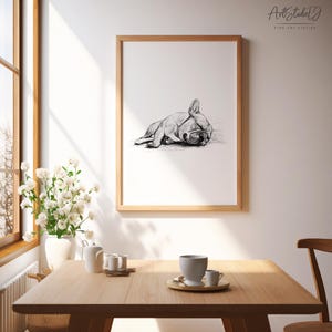 Custom Dog Sketch from Photo, German Shepherd Sketch Portrait, Simple Pet Portrait, Hand Drawn Dog Drawing image 10