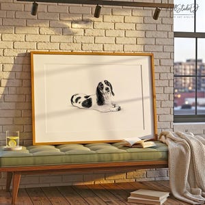 Custom Dog Sketch from Photo, German Shepherd Sketch Portrait, Simple Pet Portrait, Hand Drawn Dog Drawing image 11